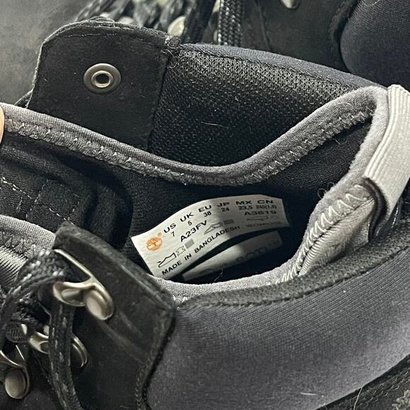 Timberland Delphiville Hiking Sneaker Boots Black Suede Leather Size 7 - Picture 10 of 10